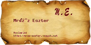 Mráz Eszter névjegykártya